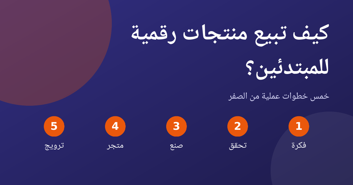 كيف تبيع منتجات رقمية للمبتدئين: خطوات عملية من الصفر